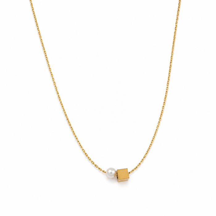 The Pearl Cube Necklace