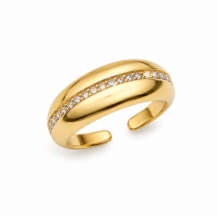 Luxe Crystal Open Ring