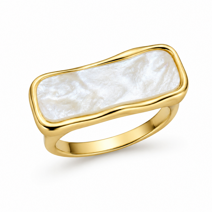 Pearlstone Rectangle Statement Ring