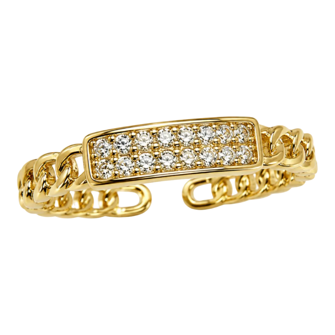 Celeste Crystal Link Ring