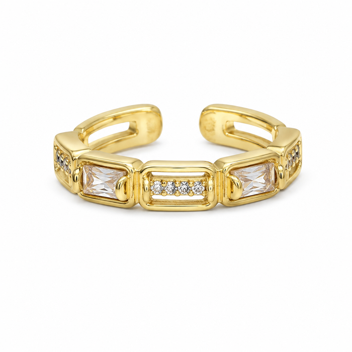 Celeste Crystal Link Ring
